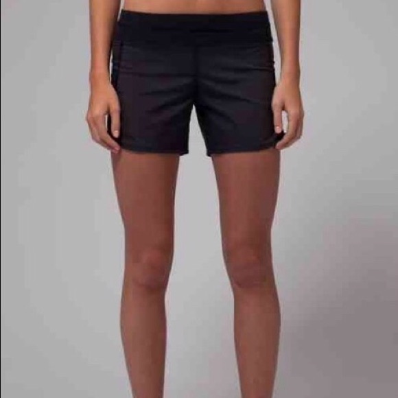 lululemon athletica Pants - black Lululemon soft running shorts long